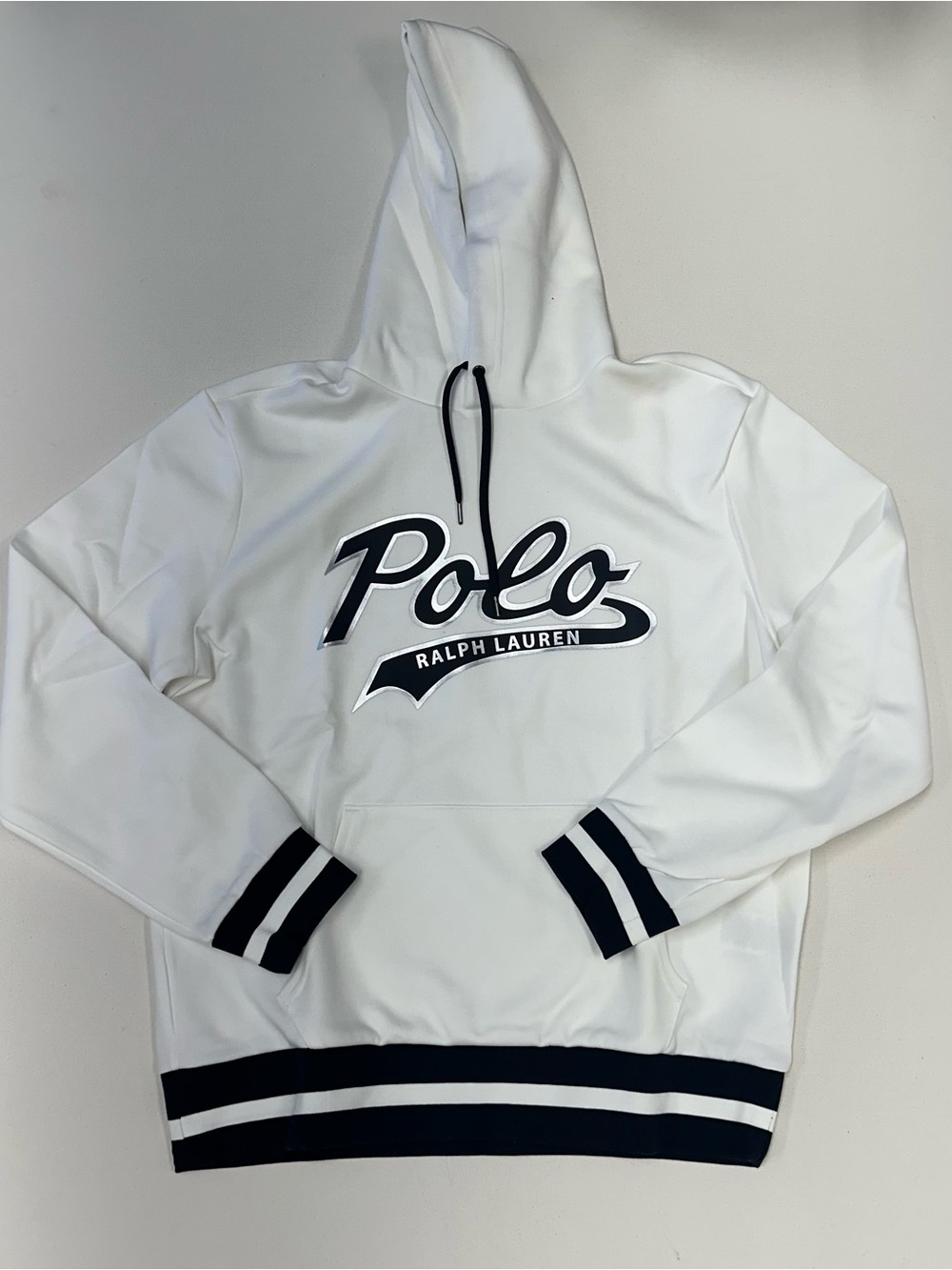 Polo Ralph Lauren Double Knit Tech Fleece Jogger Sweatsuit White Top L Bottom M - Picture 2 of 16